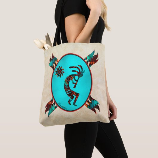 Canvas tas van Southwest Kokopelli (Dichtbij)