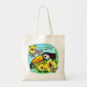 canvas tas van touccan hibiscus (Voorkant)