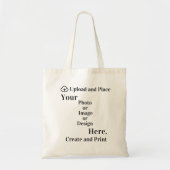 Canvas tas van uw ontwerp of foto-upload (Voorkant)