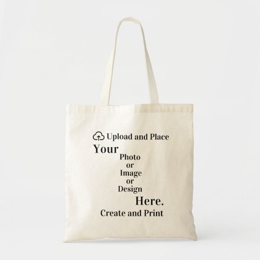 Canvas tas van uw ontwerp of foto-upload (Voorkant)