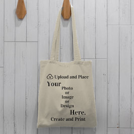 Canvas tas van uw ontwerp of foto-upload