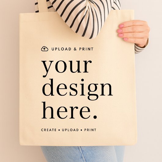 Canvas tas van uw ontwerp uploaden