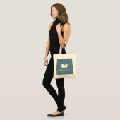 Canvas tas van vette blauwe vlinder (Voorkant (model))