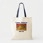 Canvas tas van vis, handformaat "Lake Jordan" Alab (Voorkant)