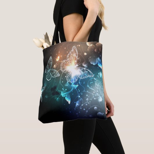 Canvas tas van vlinder (Dichtbij)