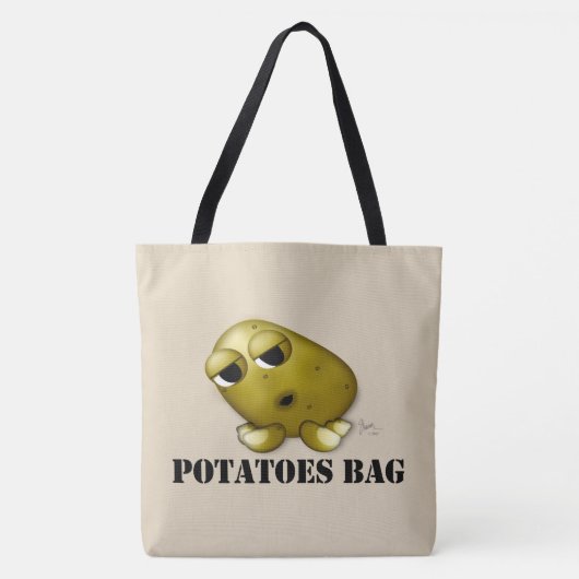 Canvas tas van vlinderaardappelen (Voorkant)