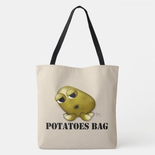 Canvas tas van vlinderaardappelen (Achterkant)