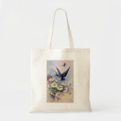 Canvas tas van vogels en bloemen (Voorkant)