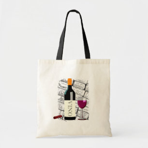 Canvas tas van wijnovers