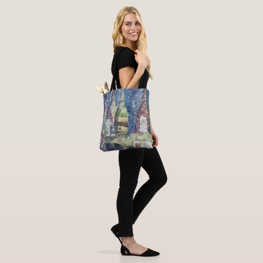 Canvas tas van wijnovers (Op model)