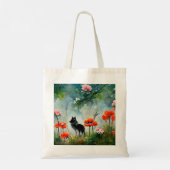 Canvas tas van wilde dieren met klauterbloem (Achterkant)