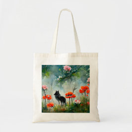 Canvas tas van wilde dieren met klauterbloem