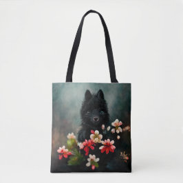 Canvas tas van wilde dieren met klauterbloem