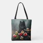 Canvas tas van wilde dieren met klauterbloem (Achterkant)