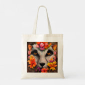 Canvas tas van wilde dieren met klauterbloem (Achterkant)
