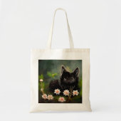 Canvas tas van wilde dieren met klauterbloem (Voorkant)