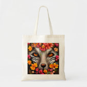 Canvas tas van wilde dieren met klauterbloem (Voorkant)