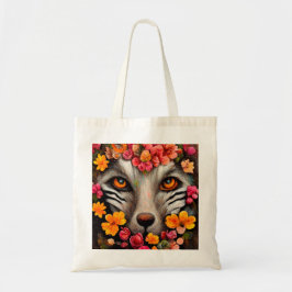 Canvas tas van wilde dieren met klauterbloem