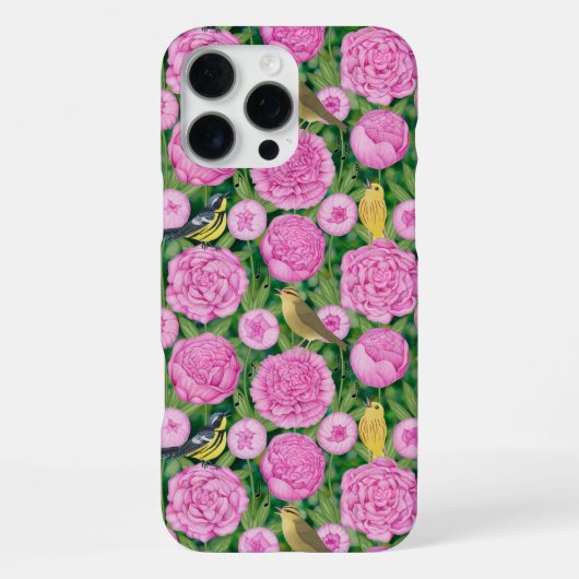 canvas tas van zangers en pioenen iPhone hoesje (Achterkant)