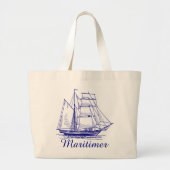 Canvas tas van zeescheepvaartzeildoek voor maritie (Voorkant)