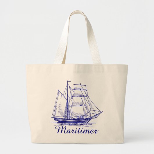 Canvas tas van zeescheepvaartzeildoek voor maritie (Voorkant)