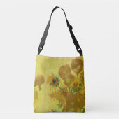 Canvas tas van Zonnebloemen (Van Gogh) (Achterkant)
