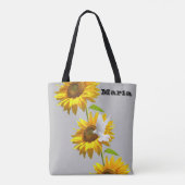 Canvas tas van zonnebloempitten (Achterkant)