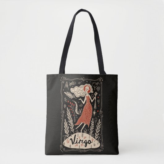 Canvas tas Virgo Celestial Zodiac Art (Voorkant)