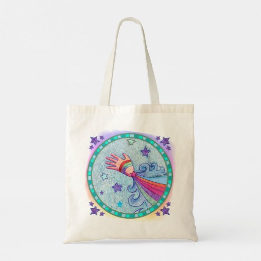 Canvas tas vliegend hand (Achterkant)