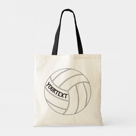Canvas tas Volleyball Player Custom Text/Team Name (Achterkant)