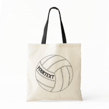 Canvas tas Volleyball Player Custom Text/Team Name