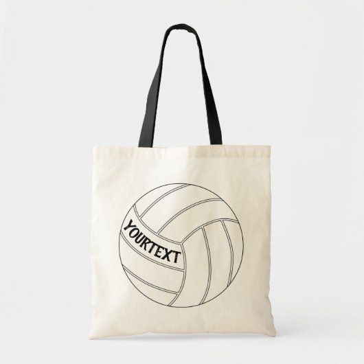 Canvas tas Volleyball Player Custom Text/Team Name (Voorkant)