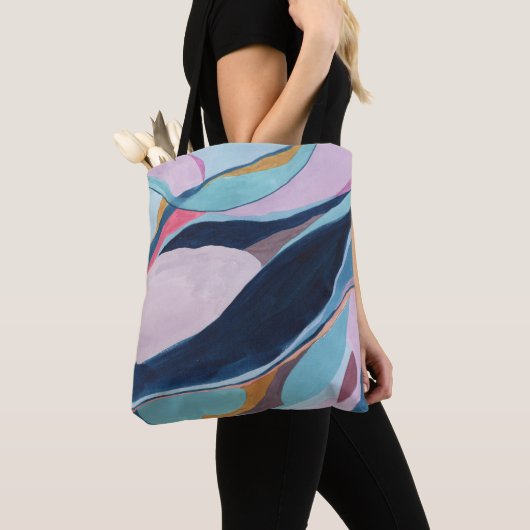 Canvas tas voor Abstracte tekenverf in kleurenblok (Dichtbij)