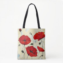 Canvas tas voor All-Over-Print Pazing Red Puppy Fl