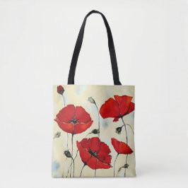 Canvas tas voor All-Over-Print Pazing Red Puppy Fl