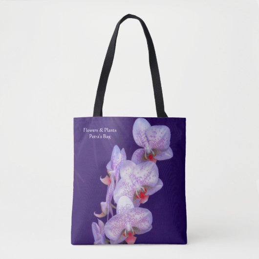 Canvas tas voor bloemen en Planten met orchideeën (Voorkant)