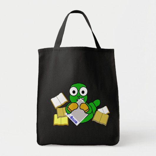 Canvas tas voor boekboeken met bladwijzer (donker) (Voorkant)