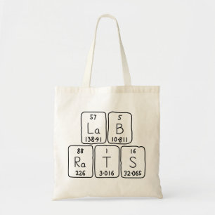 Canvas tas voor de periodieke tabelnaam Lab Rats