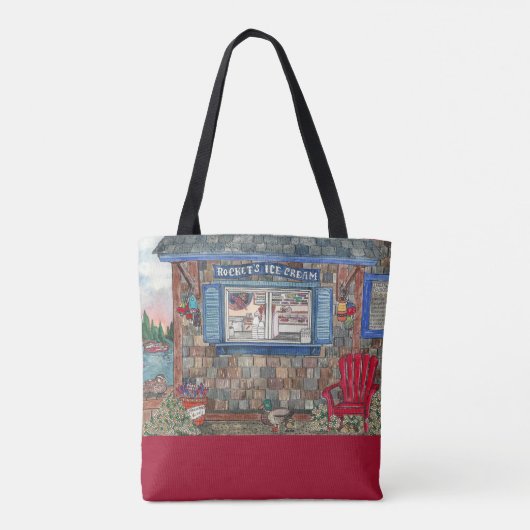 Canvas tas voor de Waterverf van Kustijs Cream Sho (Achterkant)