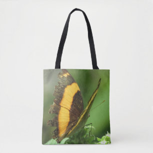 Canvas tas voor gele en zwarte tropische vlinder