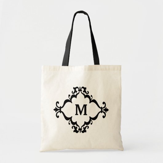 Canvas tas voor gepersonaliseerd monogram schuifon (Voorkant)