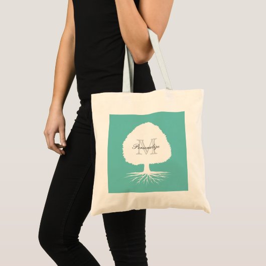 Canvas tas voor gepersonaliseerde monogram genealo (Voorkant (product))