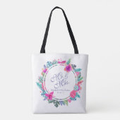 Canvas tas voor gepersonaliseerde Tropische Floral (Achterkant)
