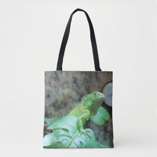 Canvas tas voor groene iguana (Voorkant)