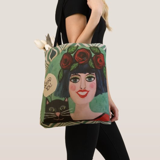 Canvas tas voor kattenliefhebbers (Dichtbij)