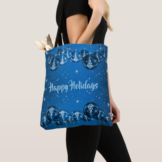 Canvas tas voor kerstmarinesblauw Vakantie (Dichtbij)