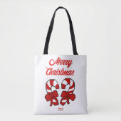 Canvas tas voor kerstsnoepjes, alles-over-druk (Voorkant)