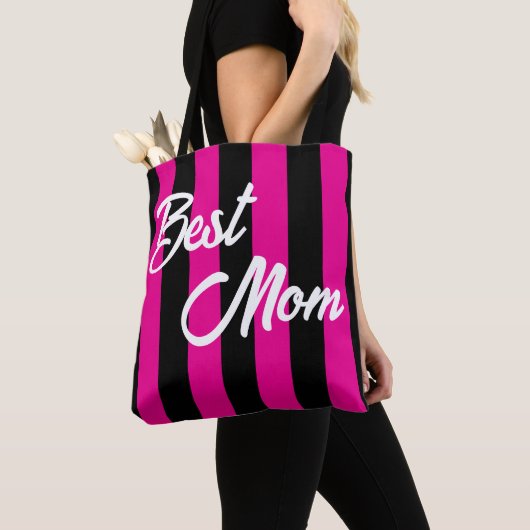 Canvas tas voor moeders, verjaardagscadeau, roze s (Dichtbij)