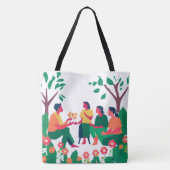 Canvas tas voor Natuur liefhebbers - Planting Tree (Achterkant)