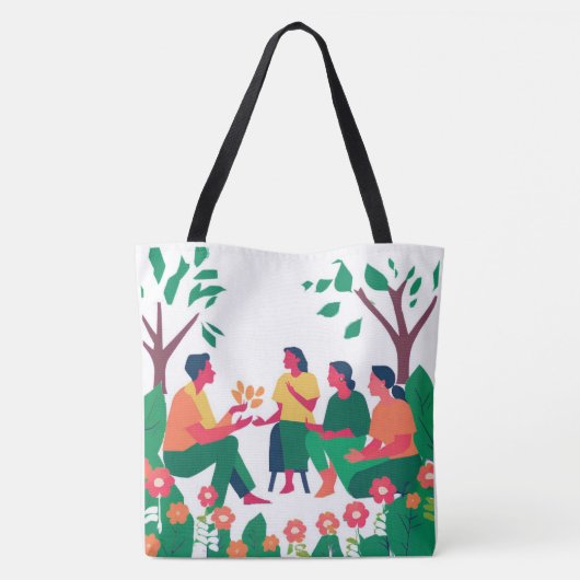 Canvas tas voor Natuur liefhebbers - Planting Tree (Achterkant)
